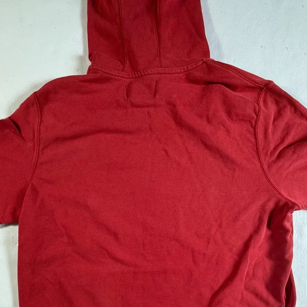 Jordan Hoodie Mens Large Center Jumpman Logo Hoodie Red Pullover Sweatshirt‎